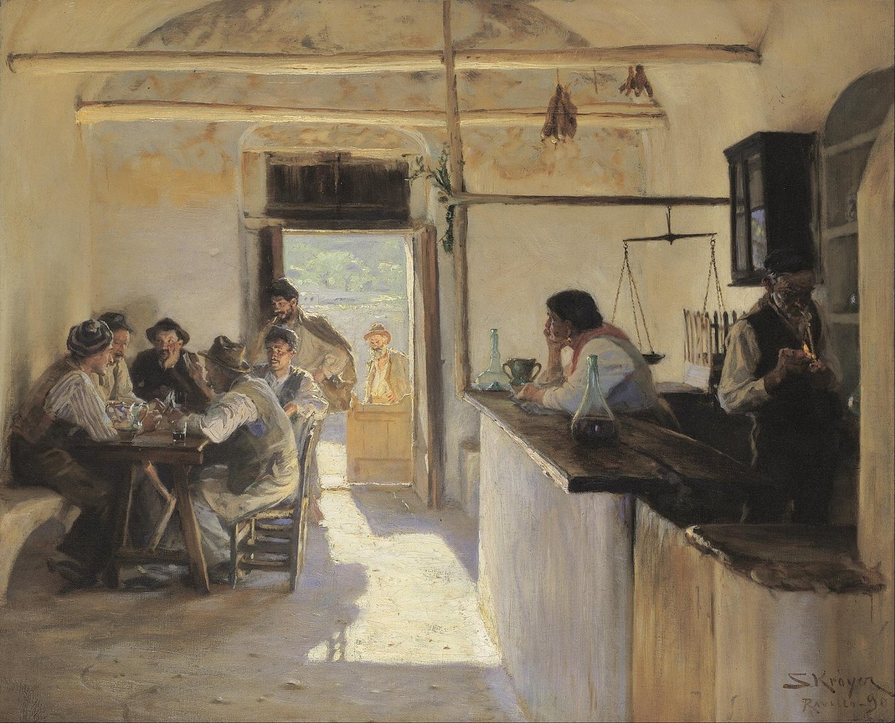 拉维罗的Osteria。 作者 Peder Severin Krøyer