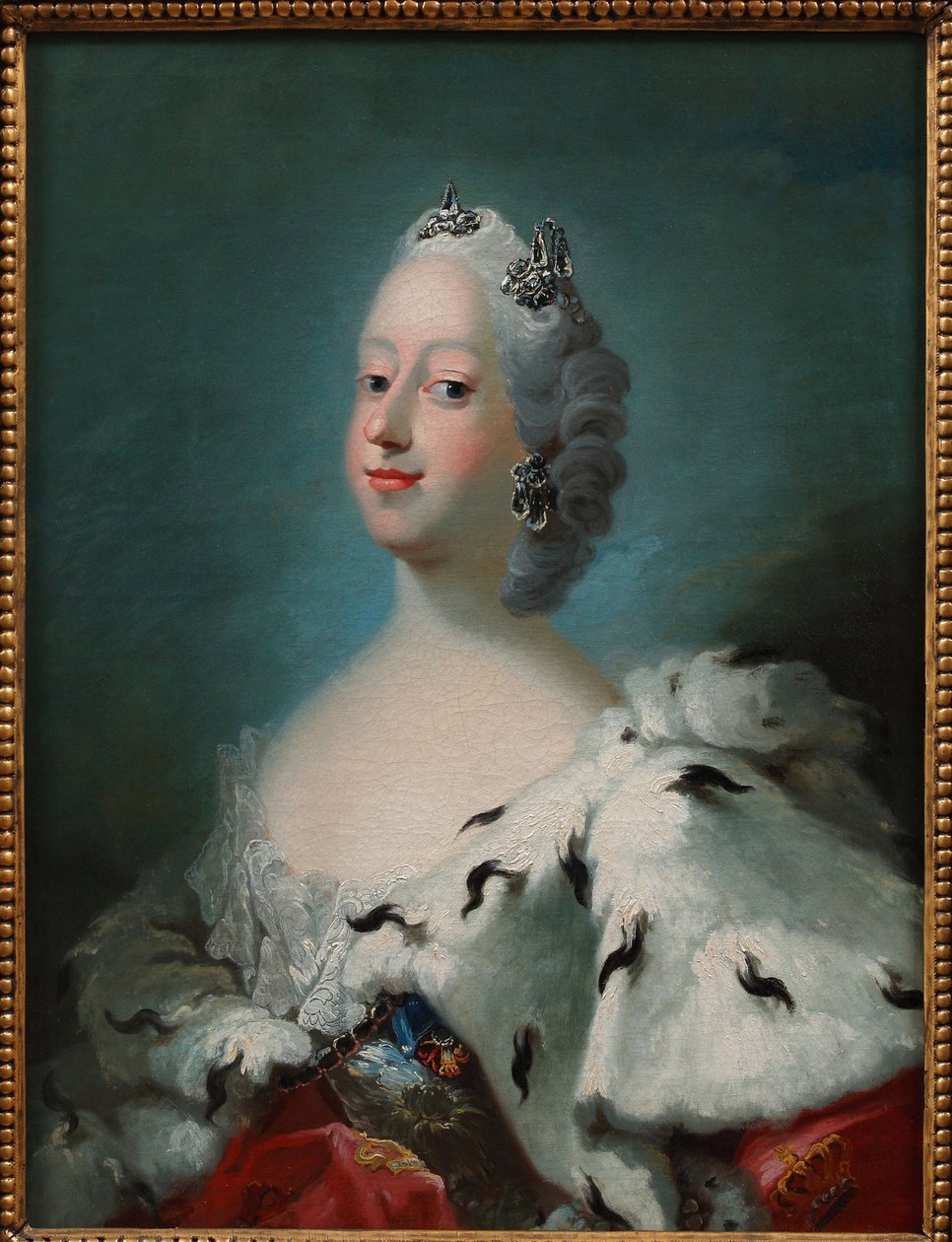 《英国女王、丹麦女王路易丝 (1724-1751) 的肖像》佩德·阿尔斯 (Peder Als, 1726-1776) 创作，约 1750 年 大卫收藏 作者 彼德