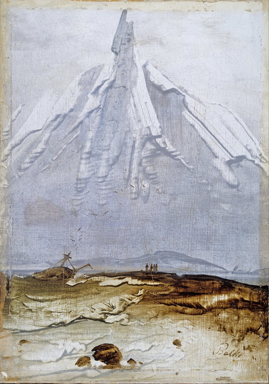 海岸景观与沉船 作者 彼得·巴尔克