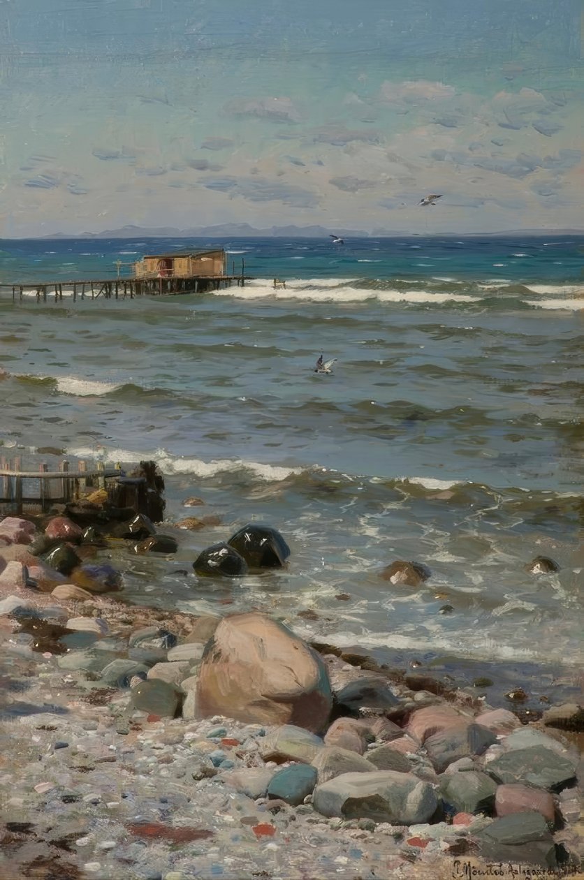 P.Mönsted，Am Strand 作者 佩德·蒙斯特
