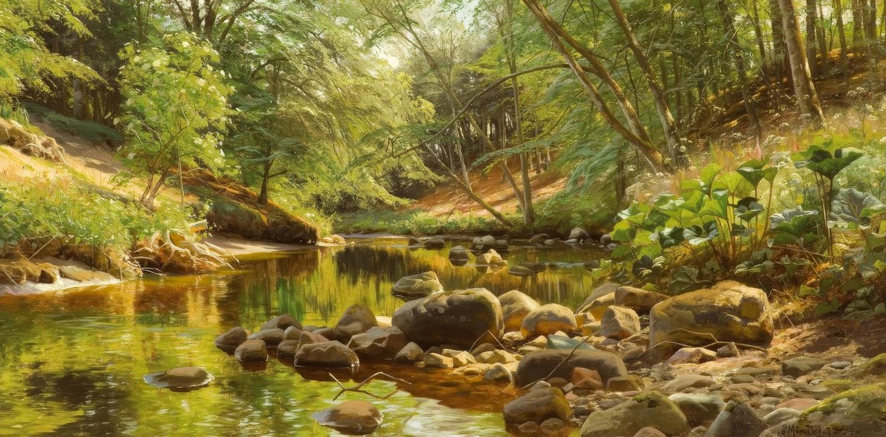 P.Mönsted，阳光森林溪 作者 佩德·蒙斯特