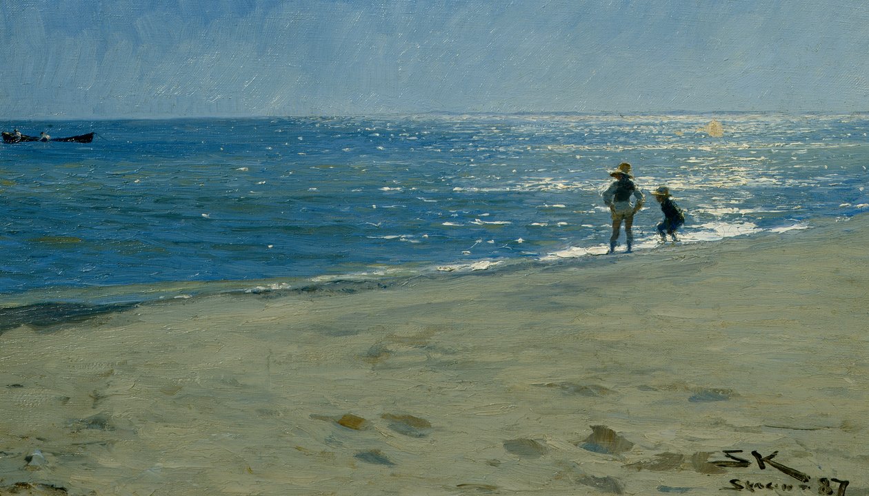 海面上闪耀的阳光，斯卡根 作者 Peder Severin Krøyer