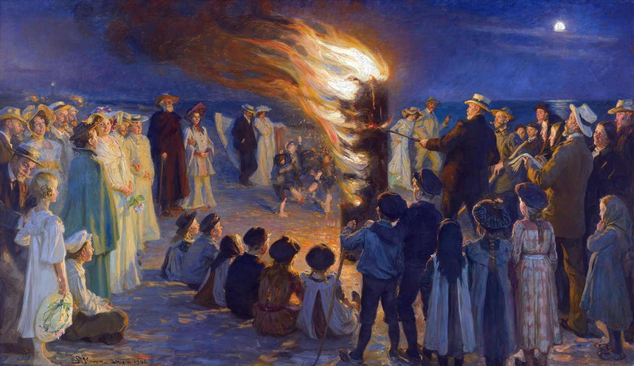 Veillee de Saint Jean sur la plage de Skagen (Danemark) - Midsummer