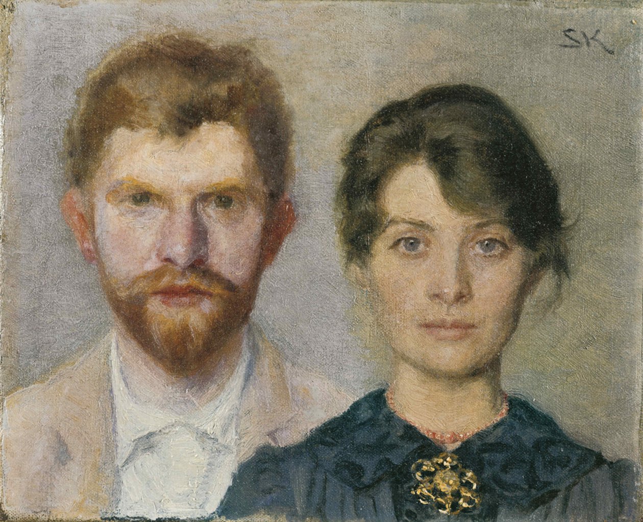 Marie和Peder Severin Krøyer的双人画像，1890年。 作者 Peder Severin Krøyer