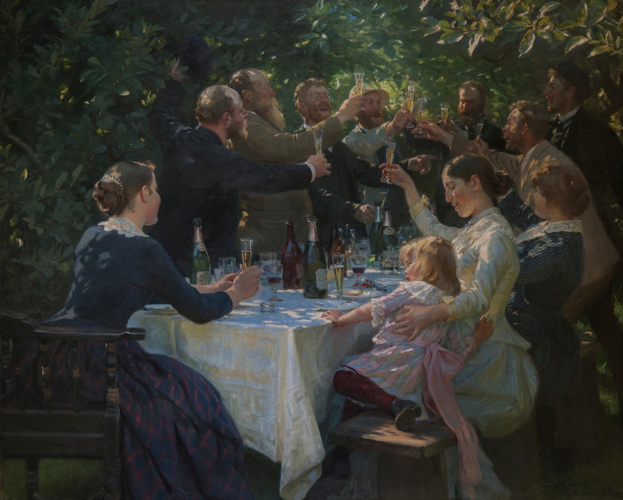 嘻，嘻，万岁！，1888年。 作者 Peder Severin Krøyer