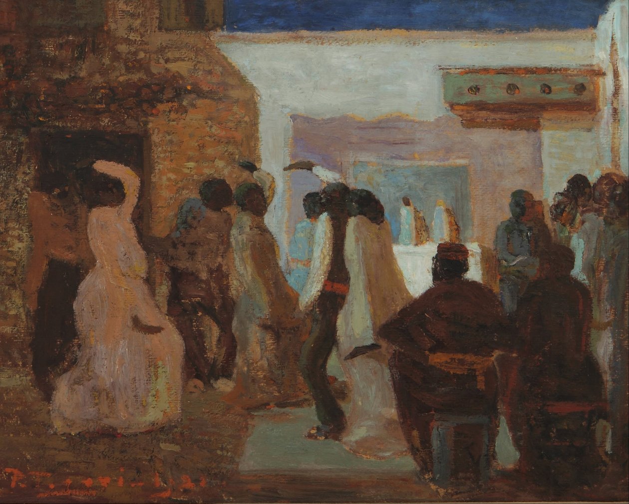 Candombe或Candombe在月光下 作者 佩德罗·菲加里（Pedro Figari）
