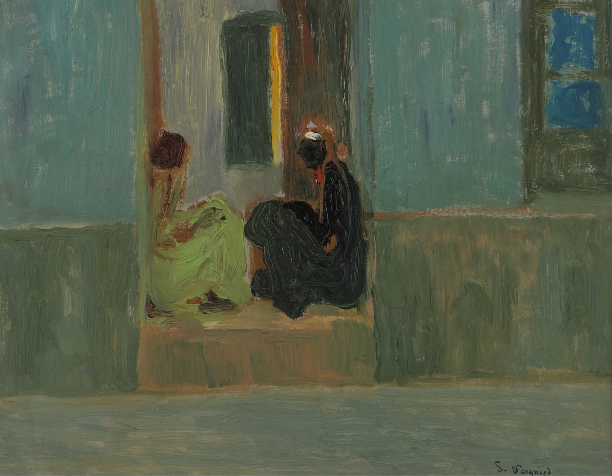 在门的黑色或在大厅的黑色 作者 佩德罗·菲加里（Pedro Figari）