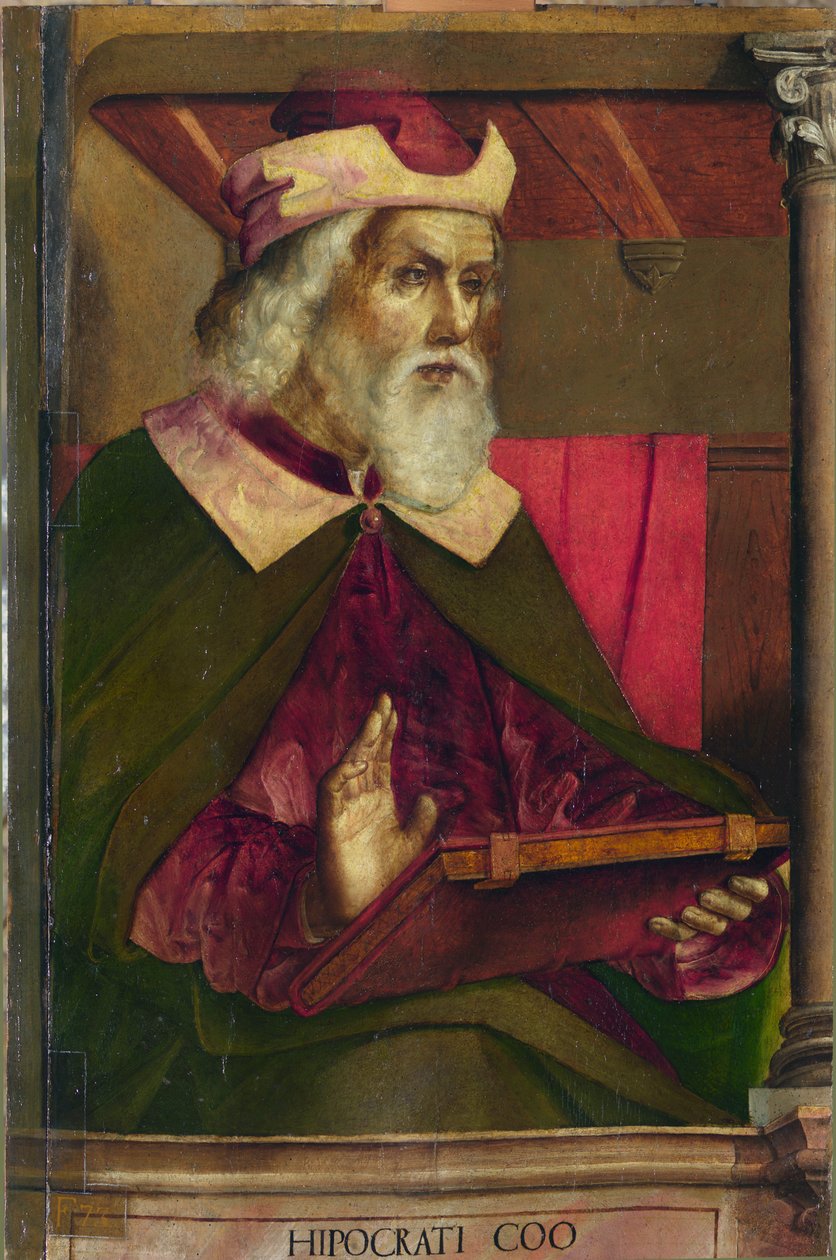 Hippocrates, c.1473-75 (oil on wood) 作者 佩德罗·贝鲁格特