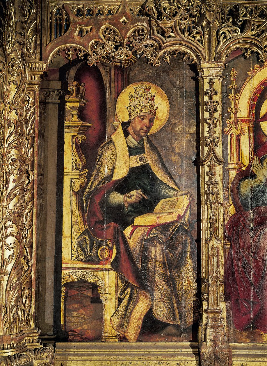 St. Gregory the Great, painting by Pedro Berruguete, c.1449-1503 作者 佩德罗·贝鲁格特