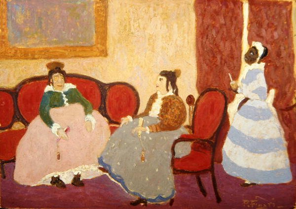 Los Mirinaques，约1925年（板上油画） 作者 佩德罗·菲加里（Pedro Figari）