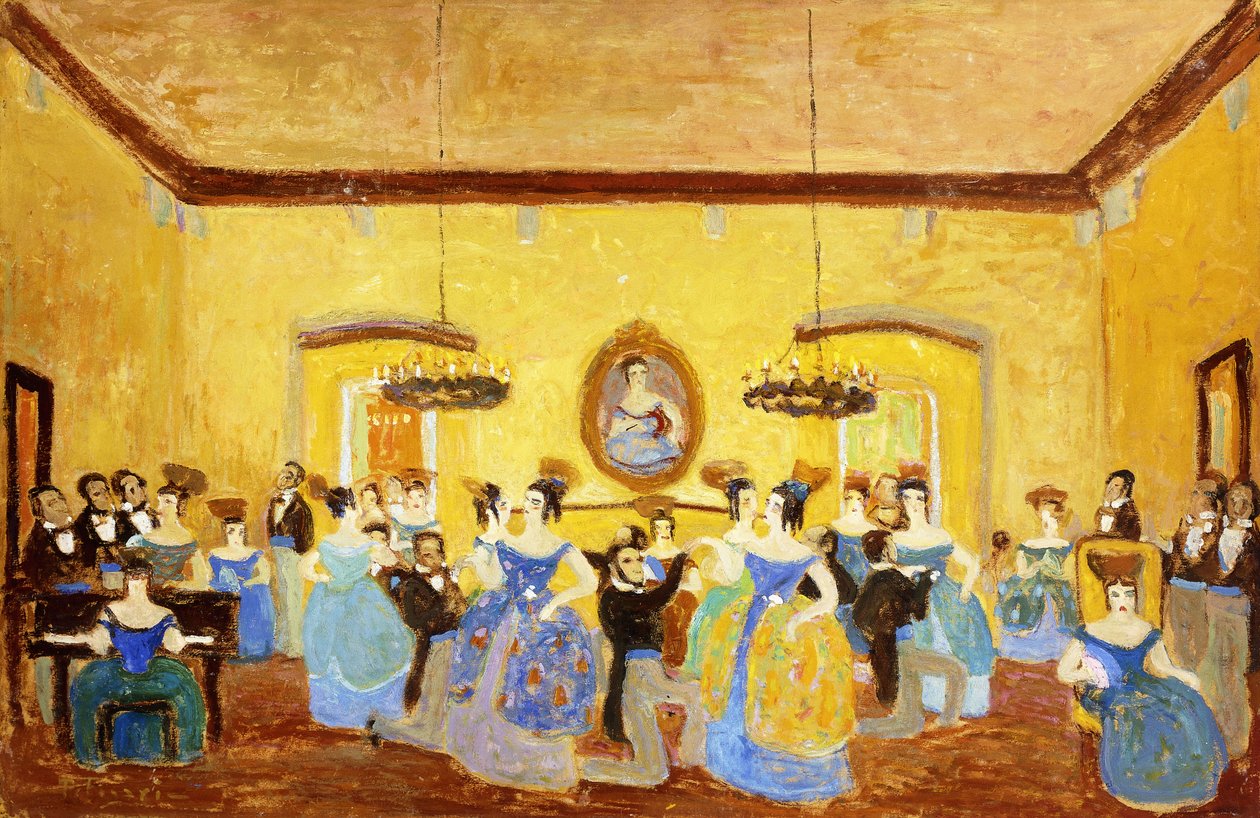殖民地小教堂； El Minue Colonial 作者 佩德罗·菲加里（Pedro Figari）