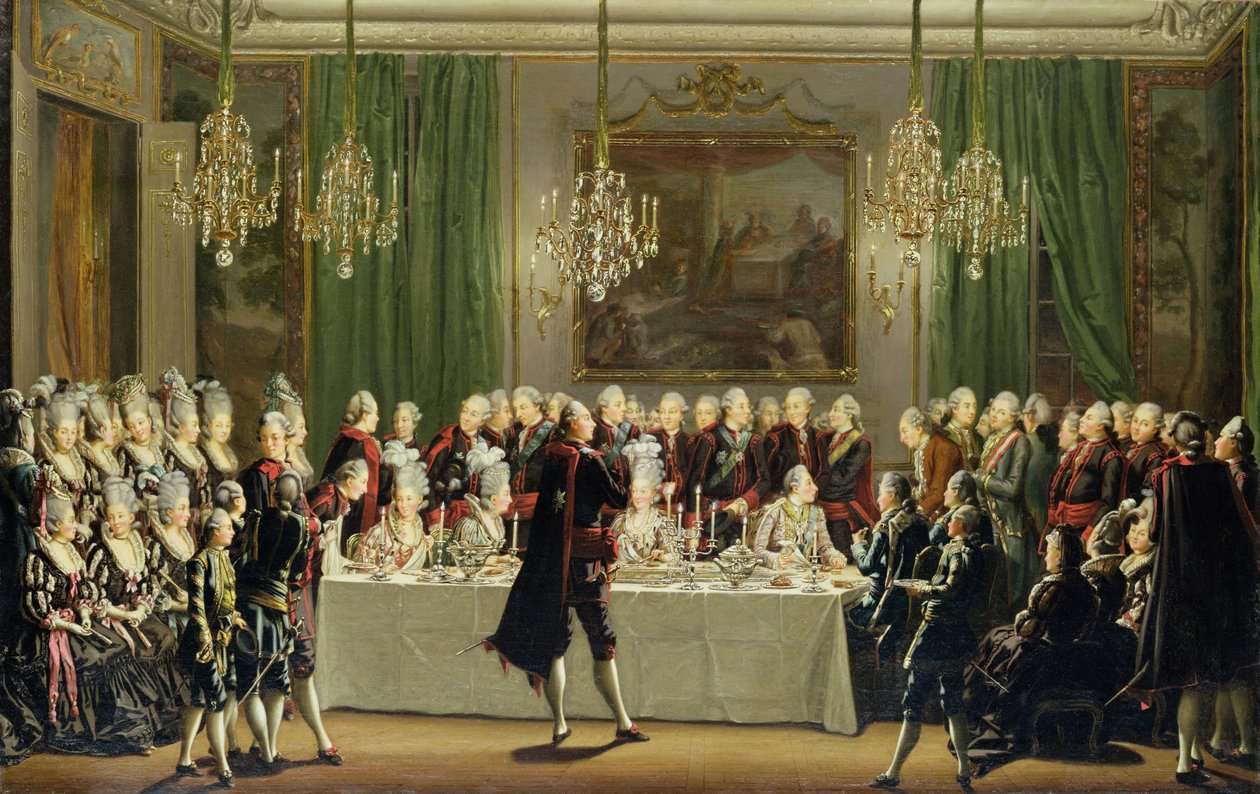 斯德哥尔摩宫，新年前夜1779年 作者 佩尔·希勒斯特罗姆（PehrHilleström）