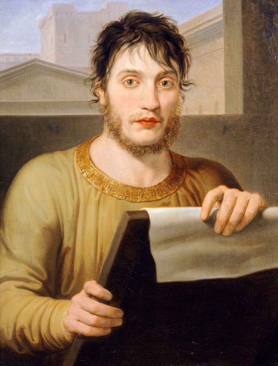 古色古香的朱塞佩·吉扎尔迪 (Giuseppe Guizzardi)，佩拉吉乌斯·帕拉吉 (1775-1860)，布面油画，60x47 厘米 作者 百乐宫帕拉吉