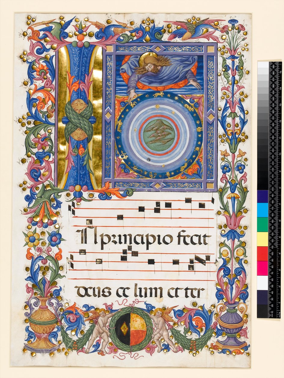 历史最初的I，描绘了创造，c.1470 作者 Pellegrino di Mariano attr.to Pellegrino di Mariano attr.to