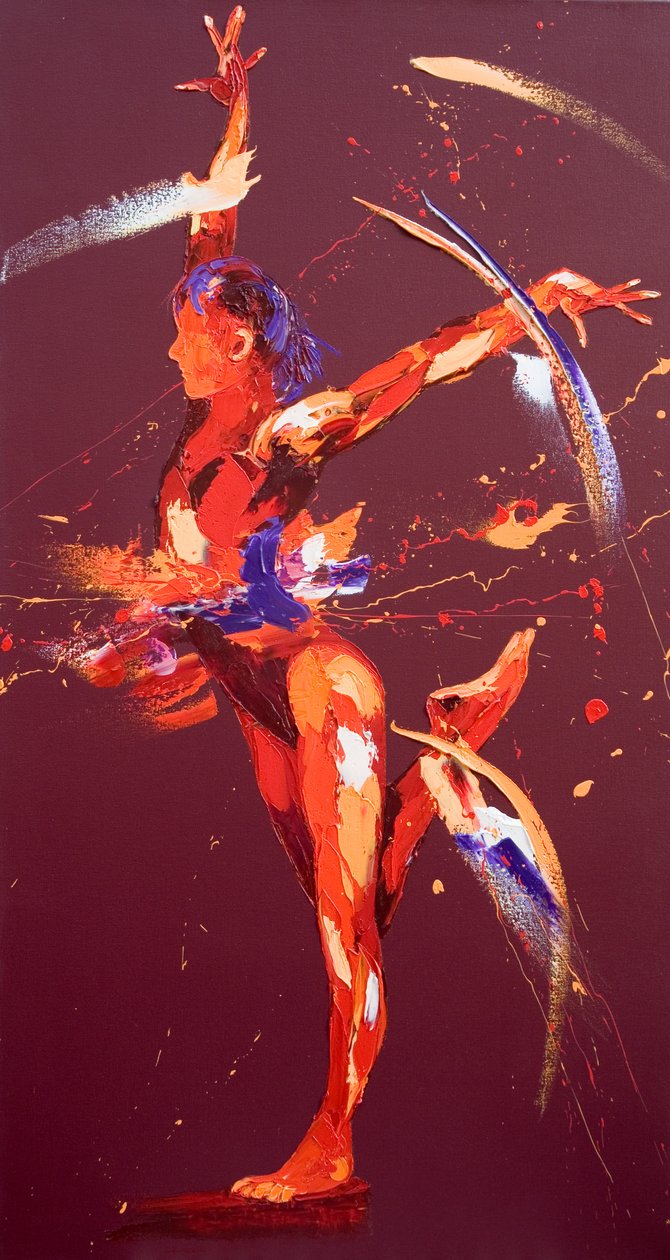 Gymnast Eight, 2011 (oil on canvas) 作者 潘妮·沃登（Penny Warden）