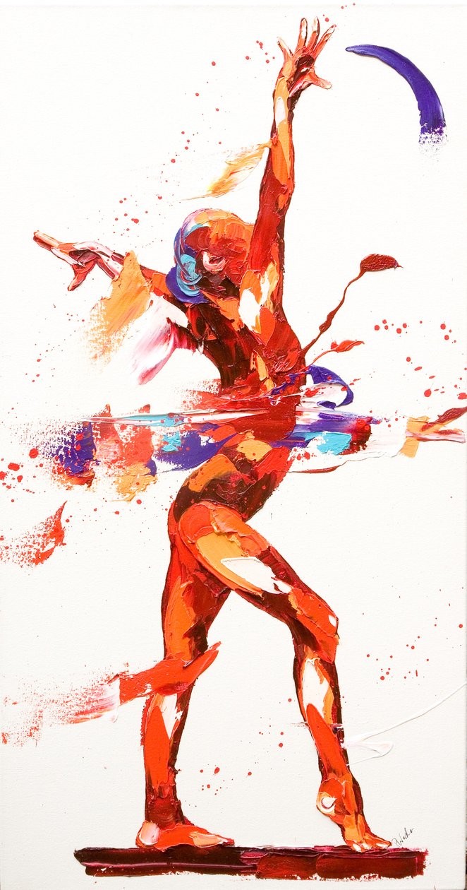 Gymnast Four, 2010 (oil on canvas) 作者 潘妮·沃登（Penny Warden）