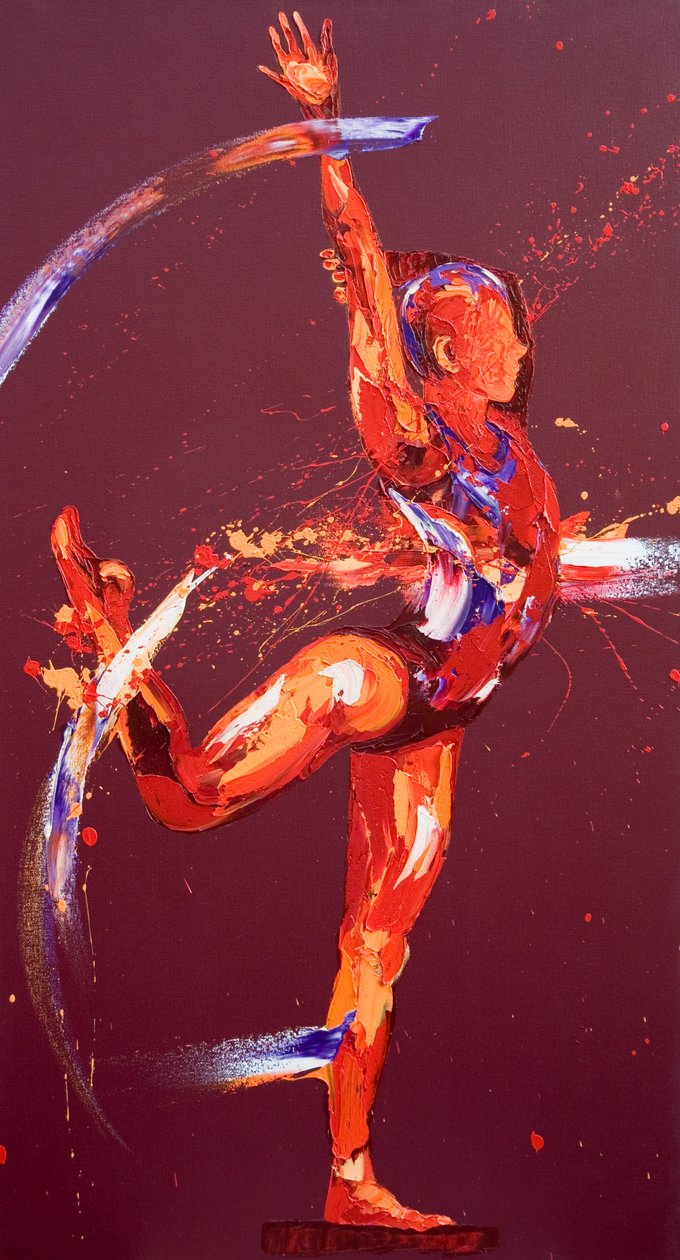 Gymnast Nine, 2011 (oil on canvas) 作者 潘妮·沃登（Penny Warden）
