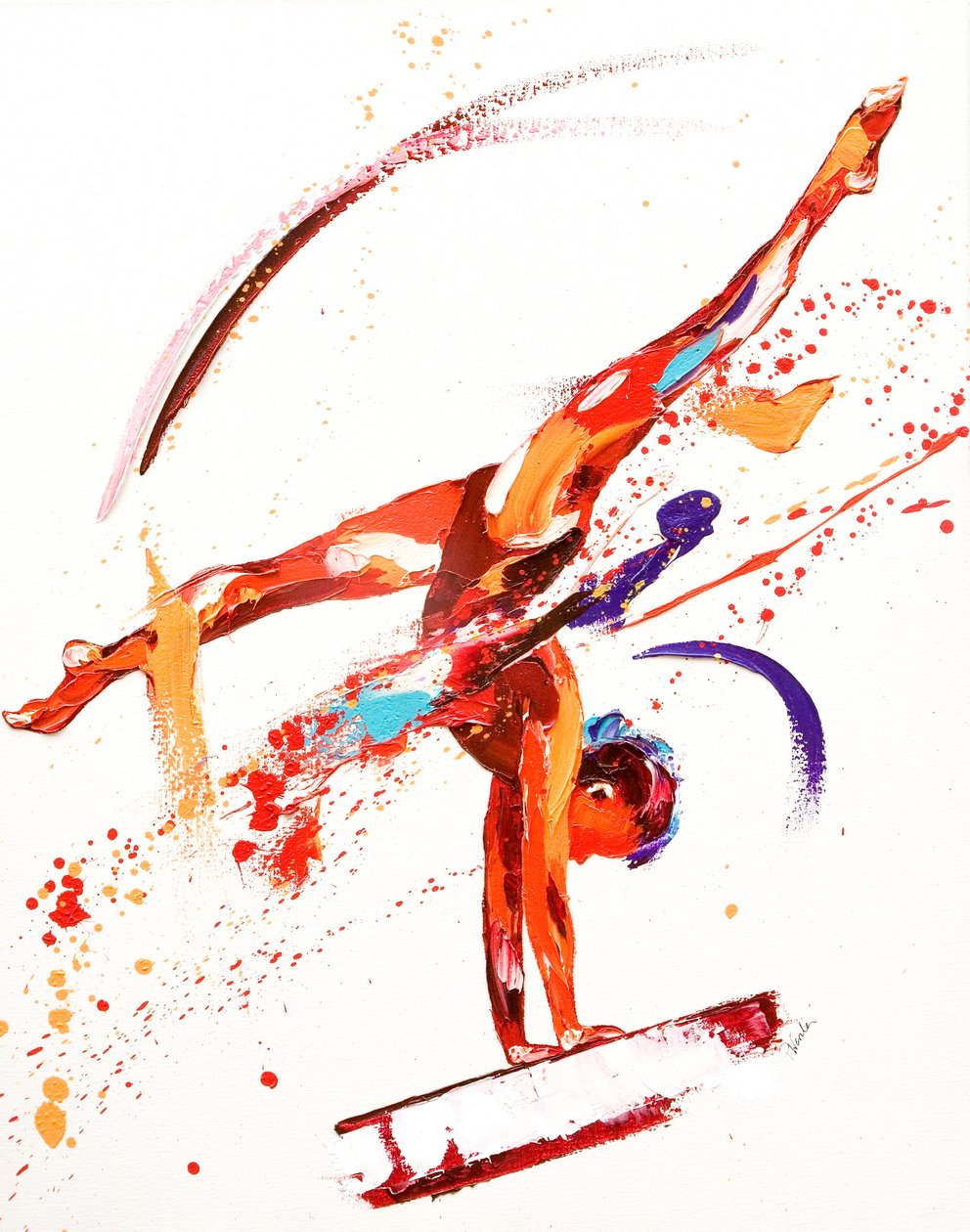 Gymnast One, 2010 (oil on canvas) 作者 潘妮·沃登（Penny Warden）