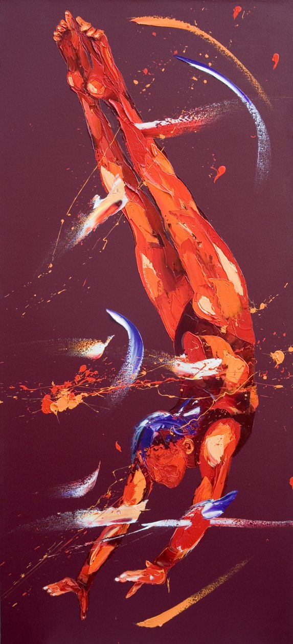 Gymnast Seven, 2011 (oil on canvas) 作者 潘妮·沃登（Penny Warden）