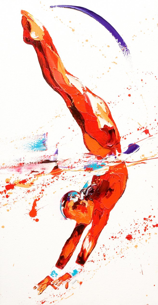 Gymnast Three, 2010 (oil on canvas) 作者 潘妮·沃登（Penny Warden）