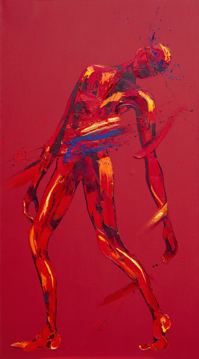 耶稣第一次跌倒--第三站（布面油画 作者 潘妮·沃登（Penny Warden）