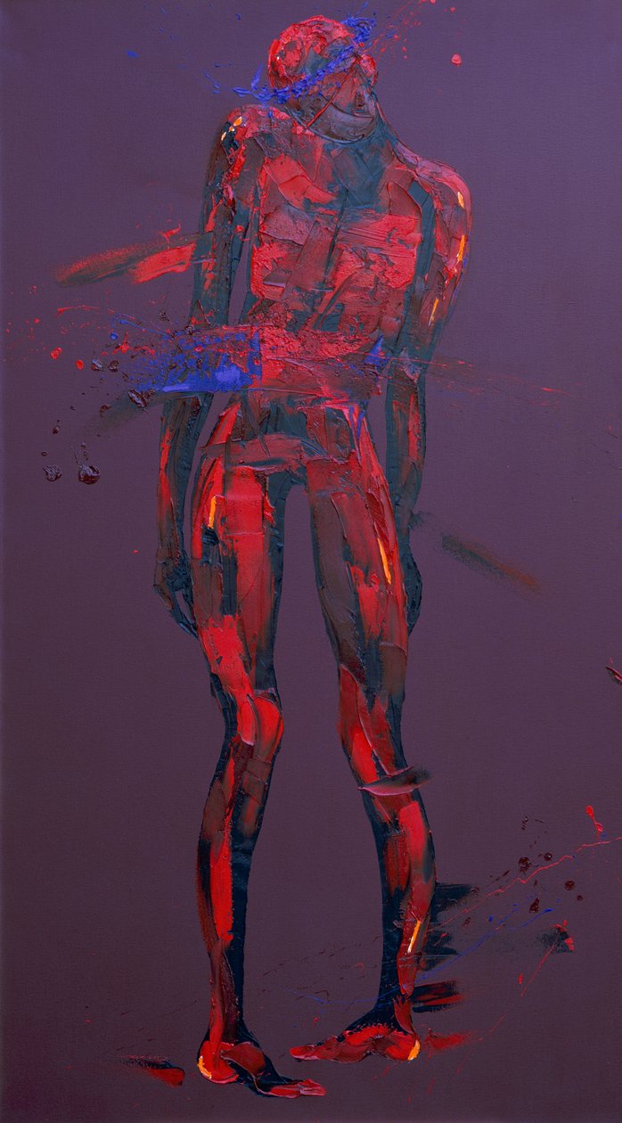 Jesus accepts His Cross - Station 2 (oil on canvas) 作者 潘妮·沃登（Penny Warden）