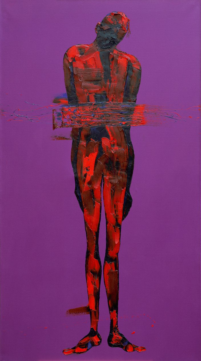 Jesus in the Tomb - Station 14 (oil on canvas) 作者 潘妮·沃登（Penny Warden）