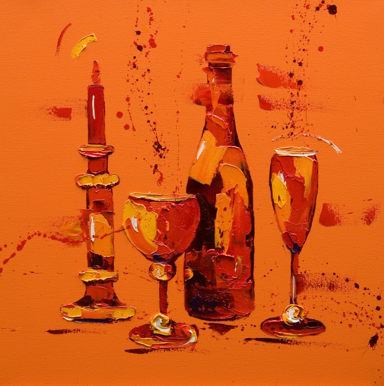 Still Life in Orange, 2005 (oil on canvas) 作者 潘妮·沃登（Penny Warden）