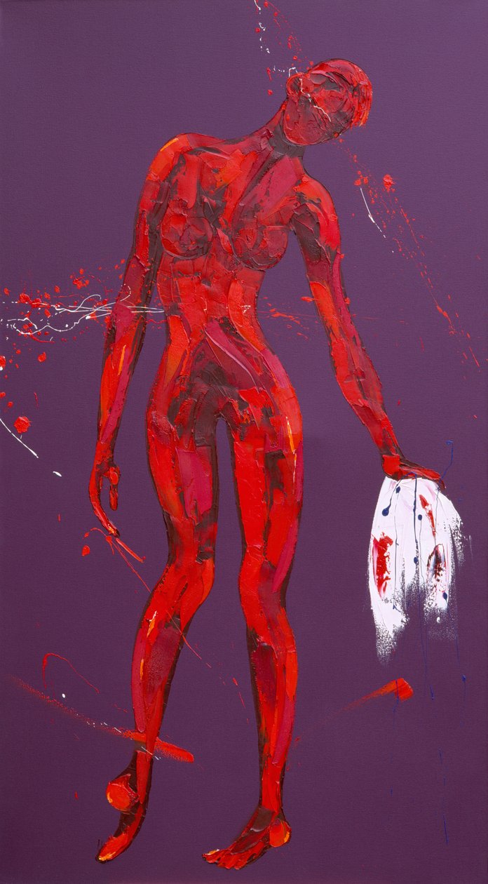 Veronica Wipes the Face of Jesus - Station 6 (oil on canvas) 作者 潘妮·沃登（Penny Warden）