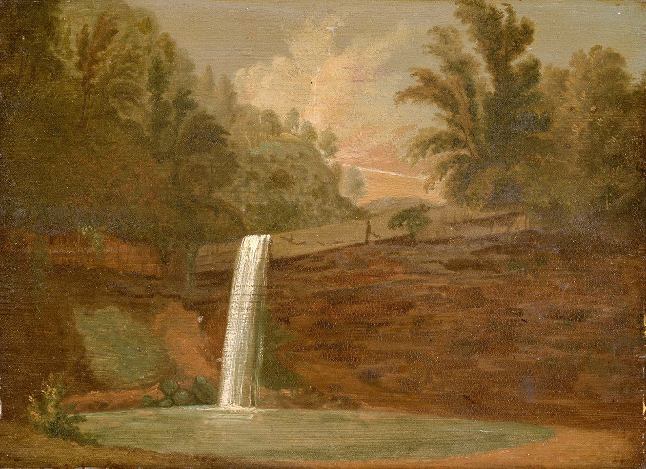 Sgwd Gwladys, Vale of Neath, 约1819。 作者 彭里·威廉姆斯