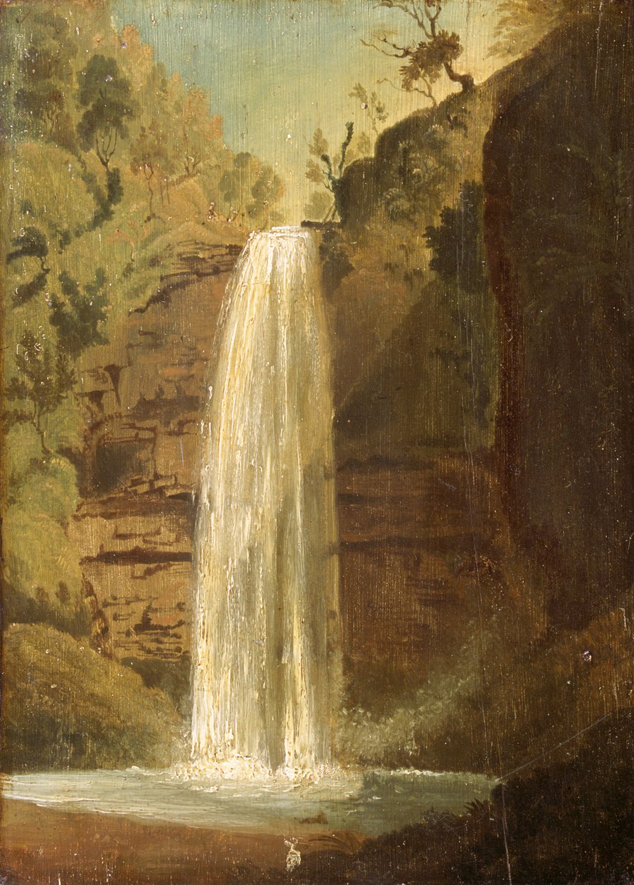 Sgwd yr Henryd, Vale of Neath, 1819。 作者 彭里·威廉姆斯