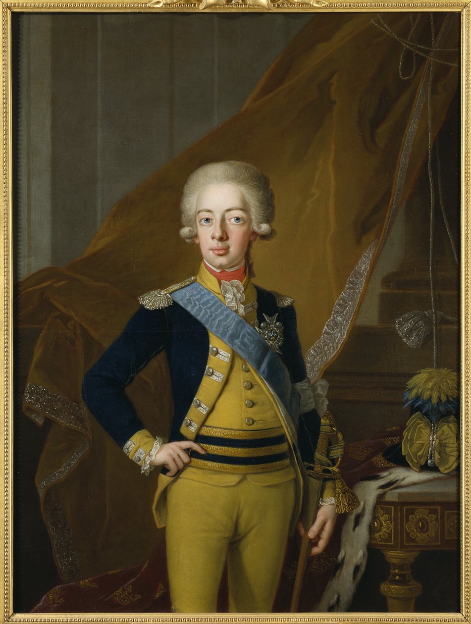 古斯塔夫四世-阿道夫-德-苏德--瑞典古斯塔夫四世-阿道夫（1778-1837）的肖像，由老克拉夫特，佩尔（1724-1793）绘制。布面油画 作者 靠实力