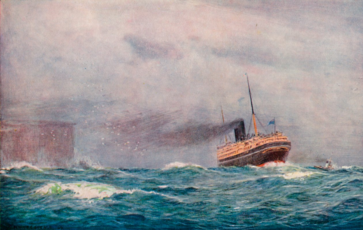 P.＆O.蒸笼向外绑定，1913年 作者 珀西FS Spence
