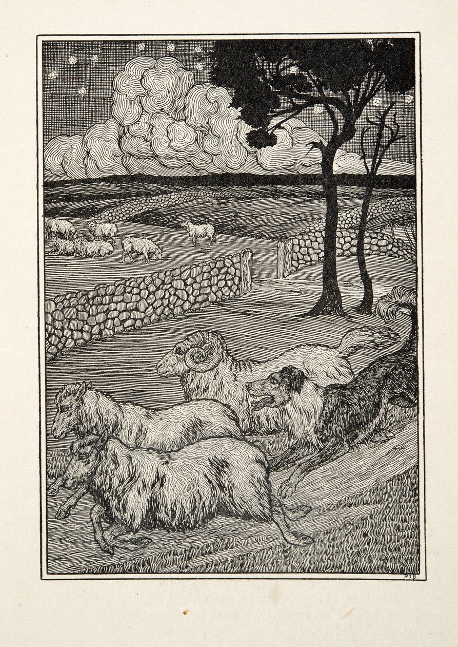 一只犬羊偷窃者，来自A Hundred Anecdotes of Animals，pub。 1924年 作者 珀西·比林斯赫斯特（Percy J.