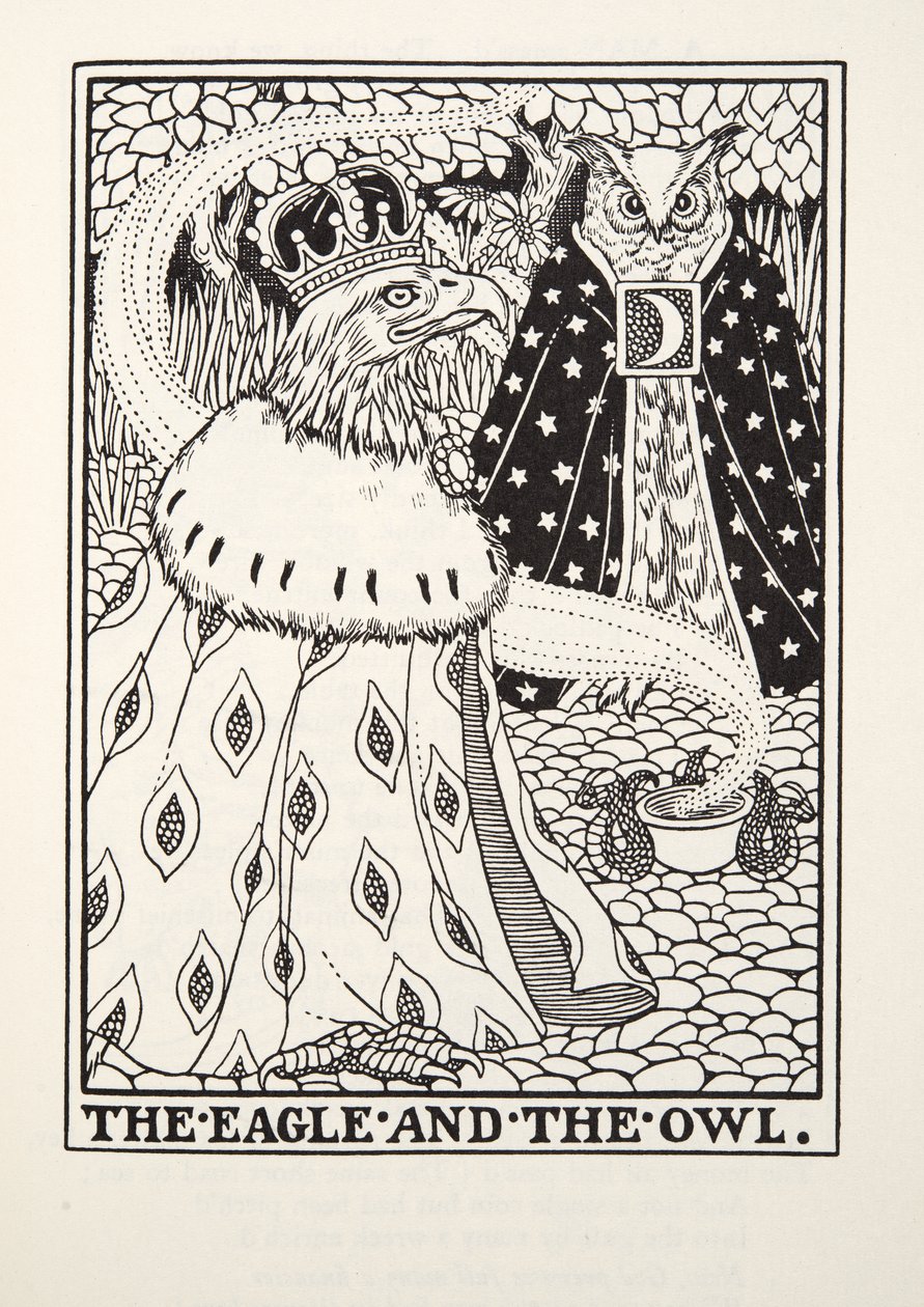 The Eagle and the Owl，来自Fontaine Fables，酒吧。 1905年 作者 珀西·比林斯赫斯特（Percy J.