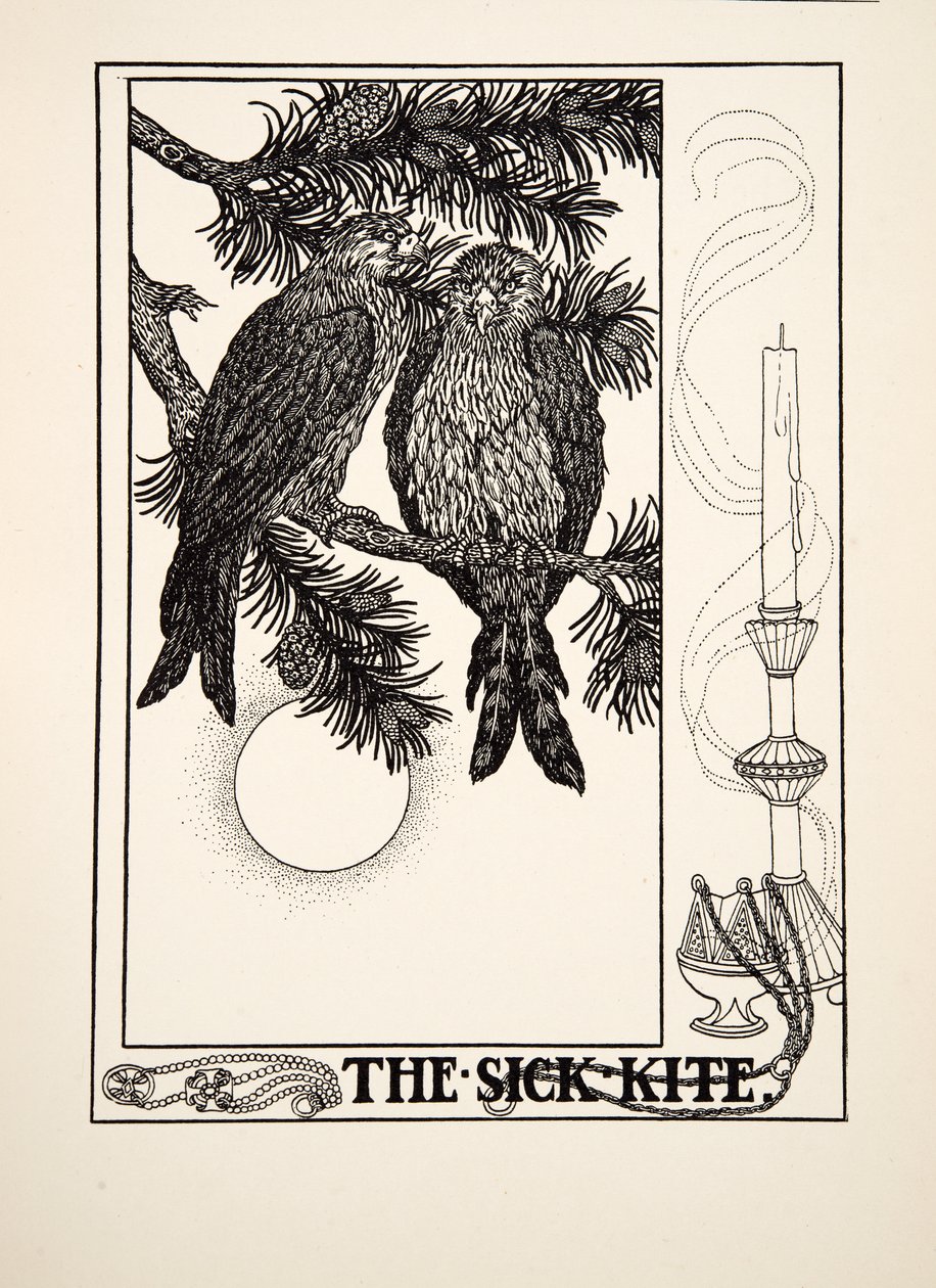 The Aick Kite，来自A Andred寓言的Aesop，pub.1903 作者 珀西·比林斯赫斯特（Percy J.