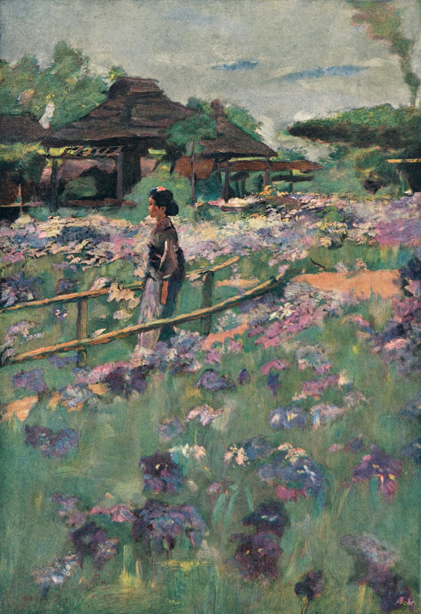 以日本为主题的绘画，1898年 作者 珀西·斯特德