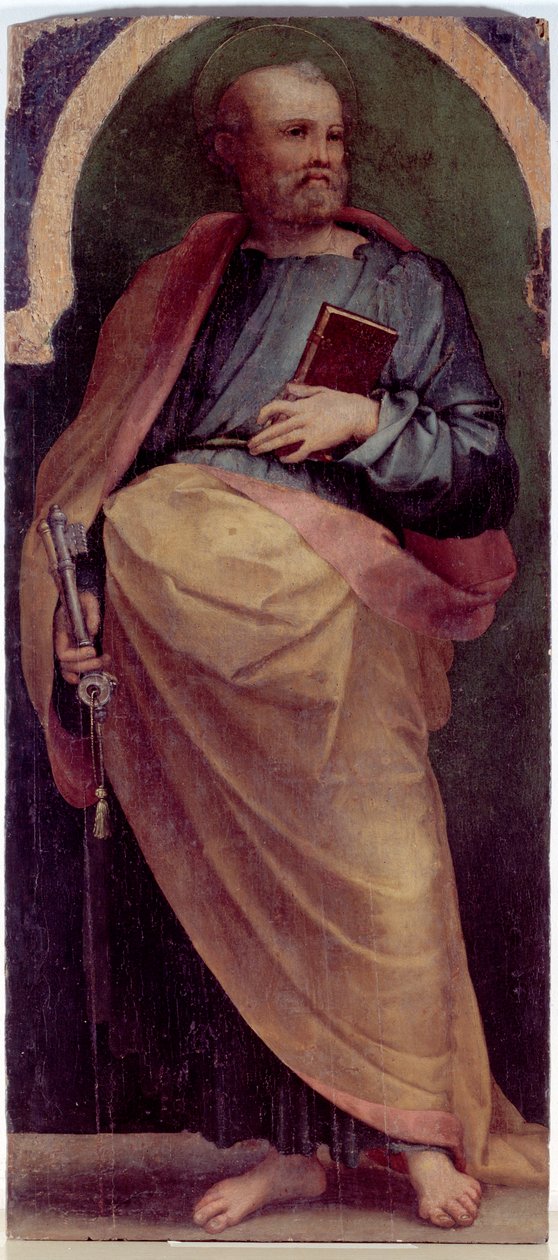 圣彼得，侧板（木上油，c.1535） 作者 佩里诺·德尔·瓦加（Perino del Vaga）