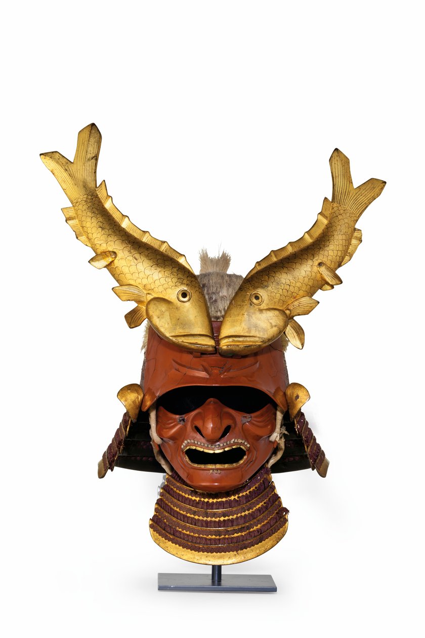 kawari kabuto（异国风情头盔）（野猪的猪鬃和漆铁） 作者 桃山时代