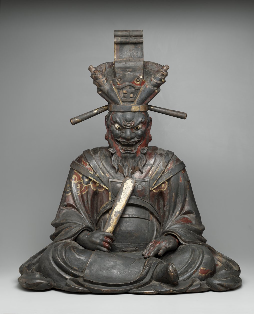 艾玛·奥（Emma-O），16世纪末-17世纪初（木材，漆，金镀金和玻璃） 作者 桃山时代