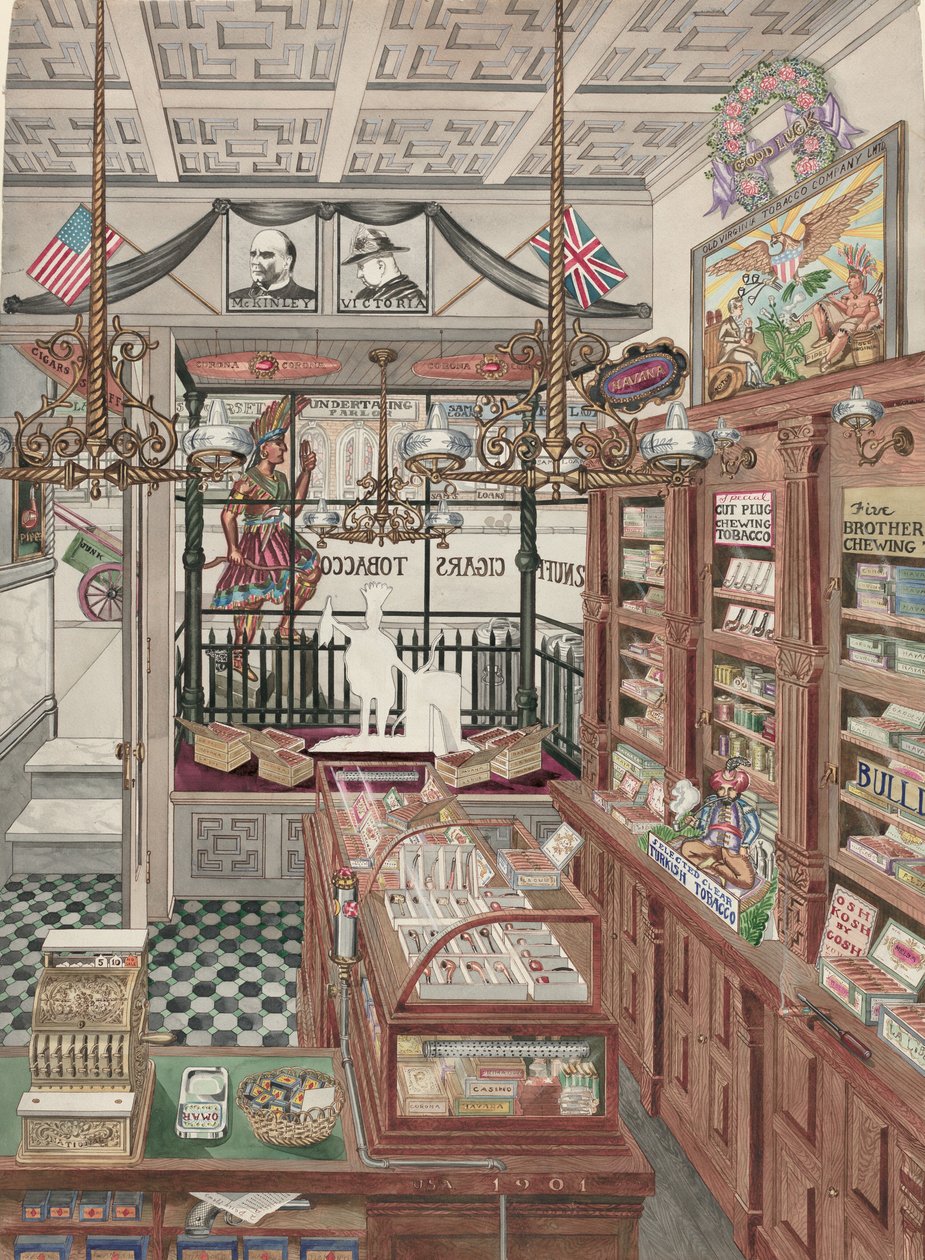 雪茄店，1901年，19351942年。 作者 帕金斯·哈恩利