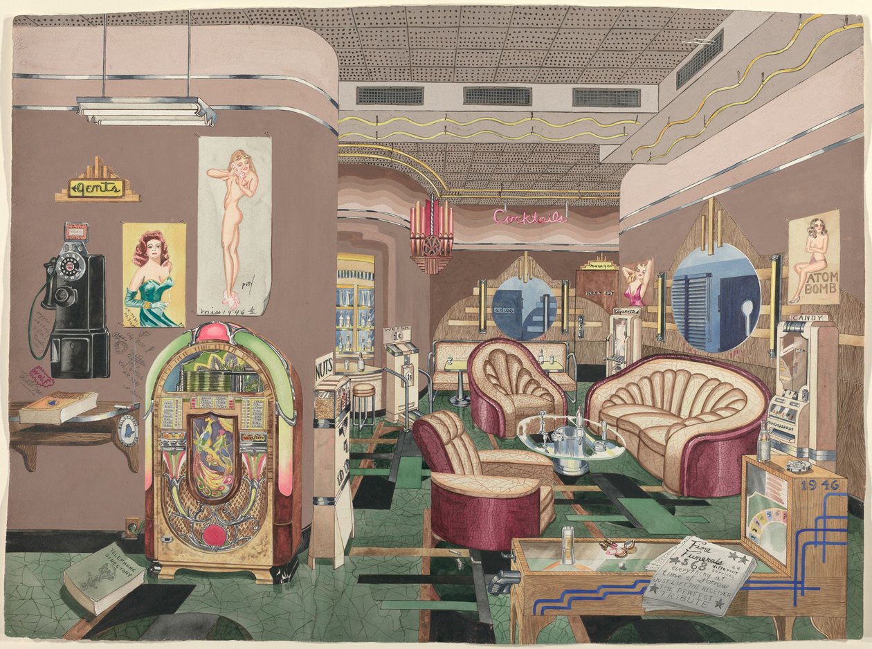 鸡尾酒会，1946年 作者 帕金斯·哈恩利