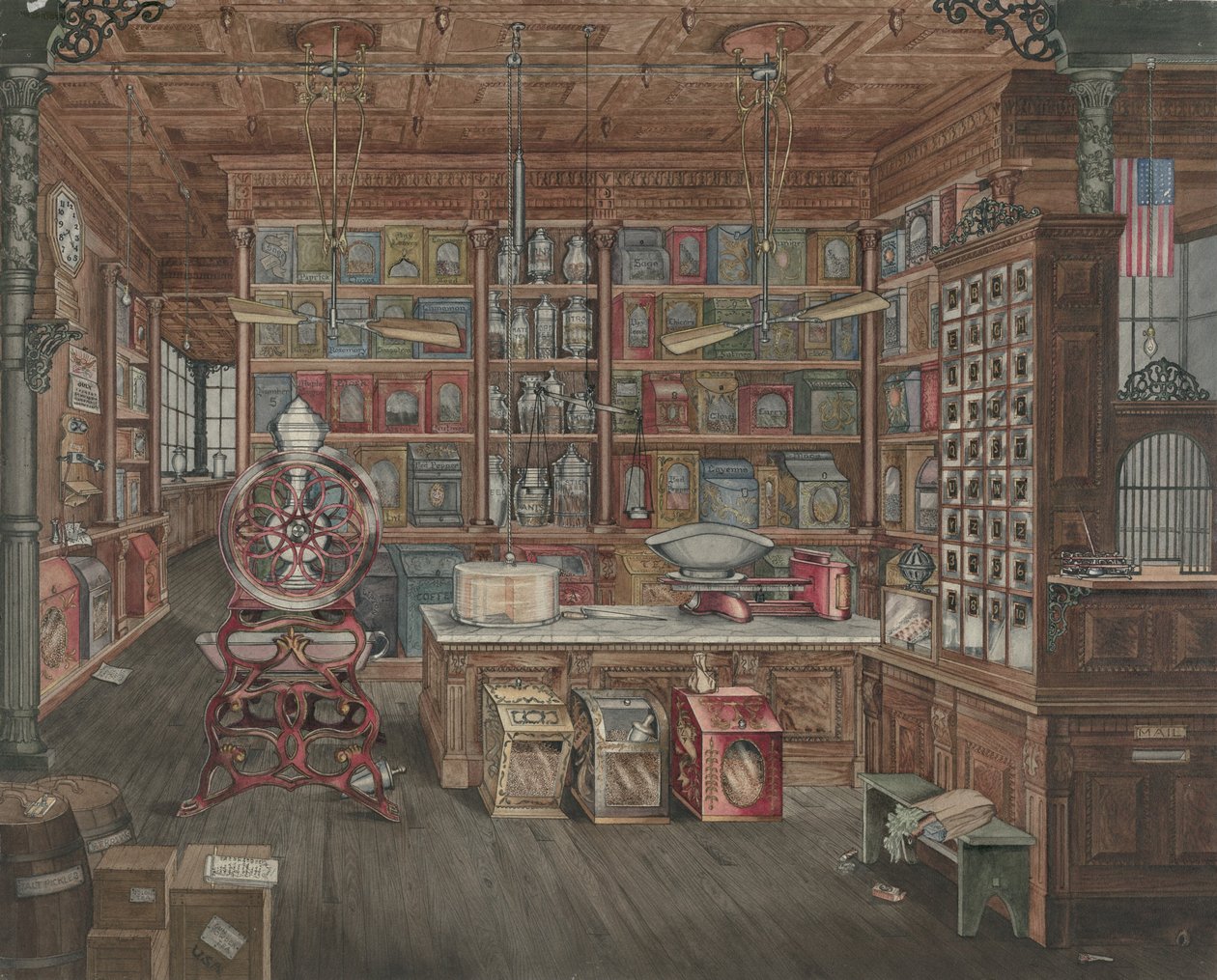 杂货店，19351942年。 作者 帕金斯·哈恩利