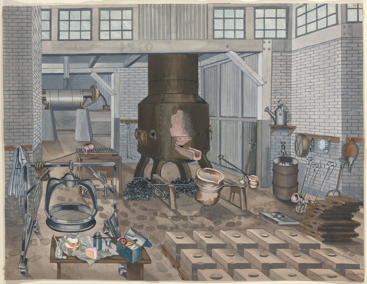 钢铁铸造厂，1910年，19351942年。 作者 帕金斯·哈恩利
