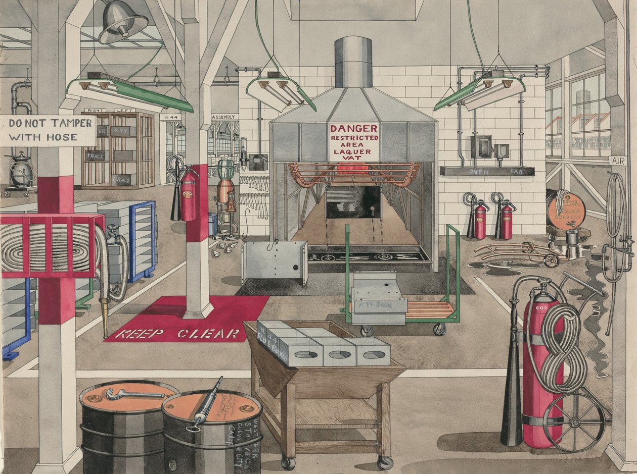 日本浸漆桶，1946年。 作者 帕金斯·哈恩利