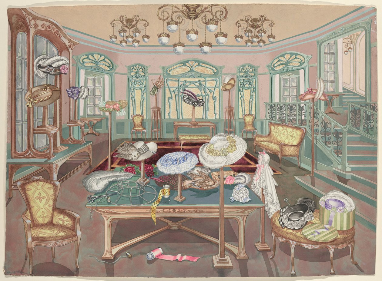 女装店，1905年 作者 帕金斯·哈恩利