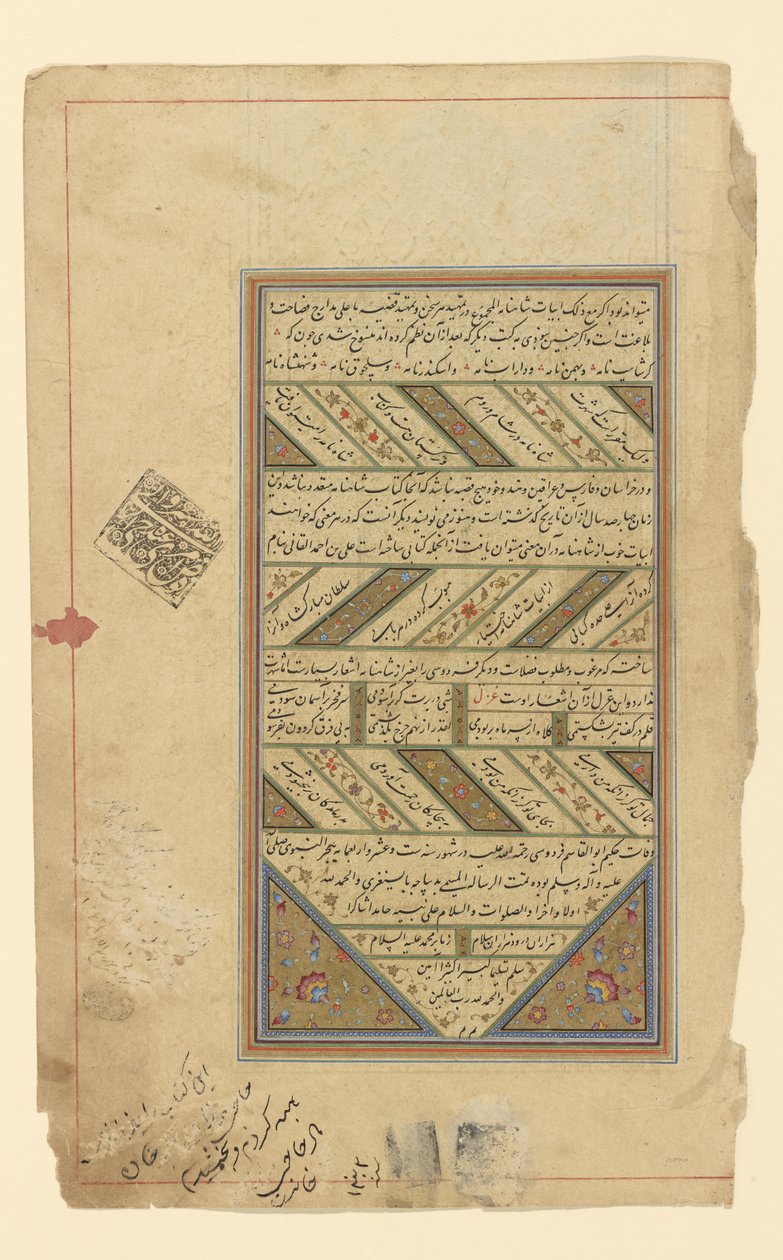 来自“Shahnama”的Folio 作者 波斯学校