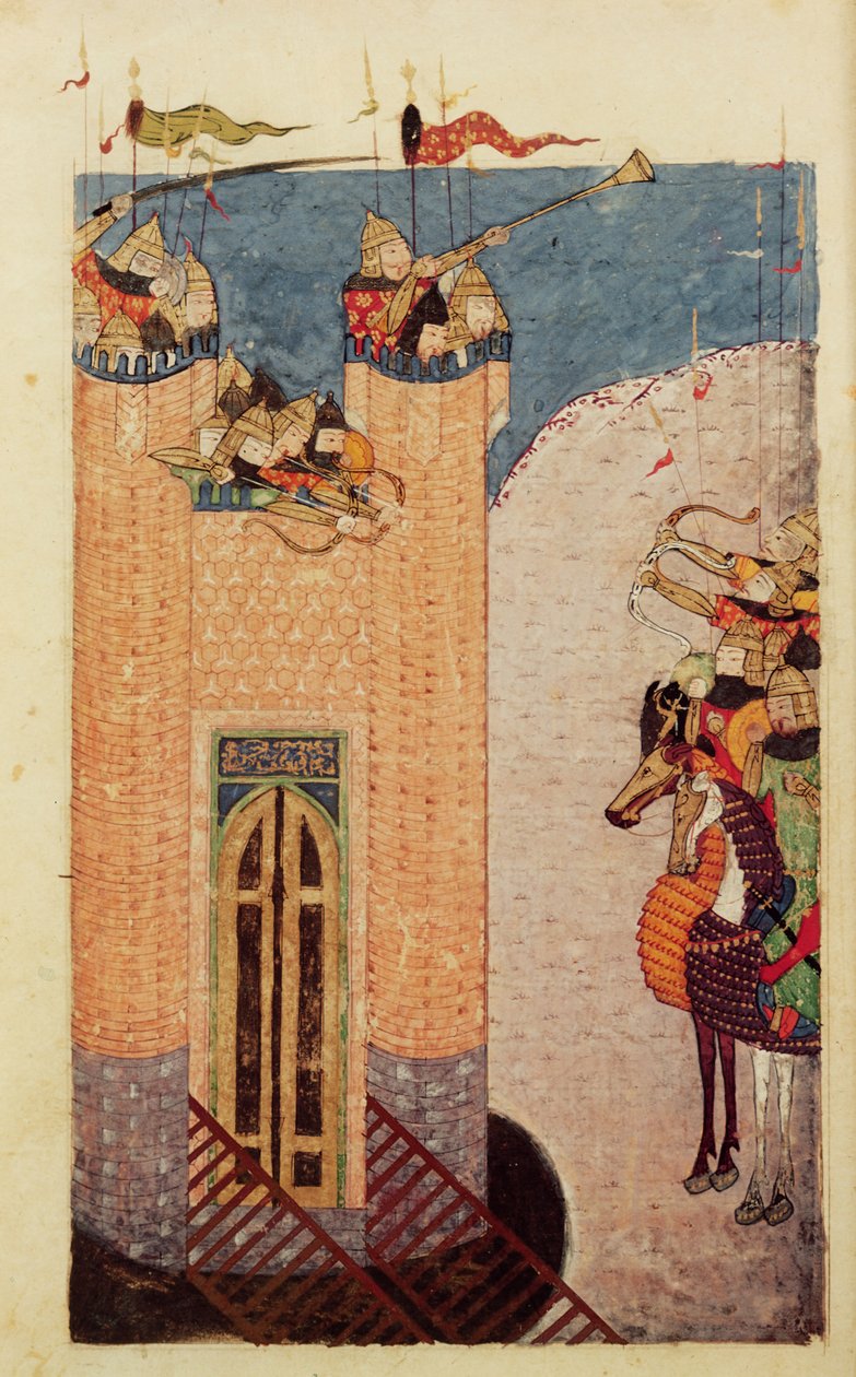 7926 206 f.149蒙古人围攻城堡，c.1252-60 作者 波斯学校