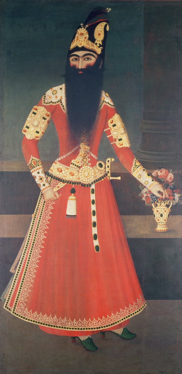 Fath Ali-Shah的肖像（1771-1834） 作者 波斯学校