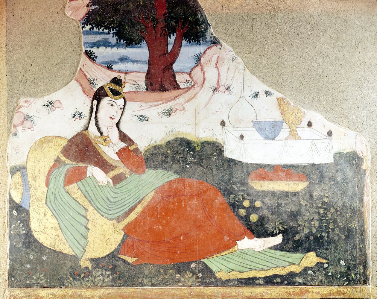 Shah Abbas I花园里的女人（1588-1629） 作者 波斯学校